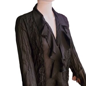Sheer goth ruffled shirt